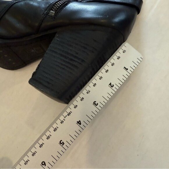 Frye Women’s Ankle Boot Patty Riding Bootie Black Leather Block Heel Size 7 - Picture 12 of 14